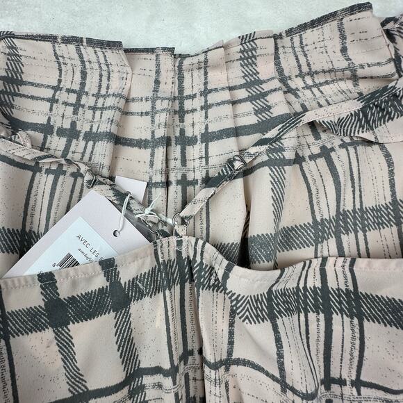 Avec Les Filles Women's Rose Steel Ruffle-Strap Romper Razor Back Medium NWT $88 - Picture 6 of 10